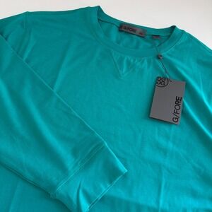 G/FORE Luxe Crewneck Mid Layer Golf Pullover Long Sleeve Emerald Mens XXL NWT